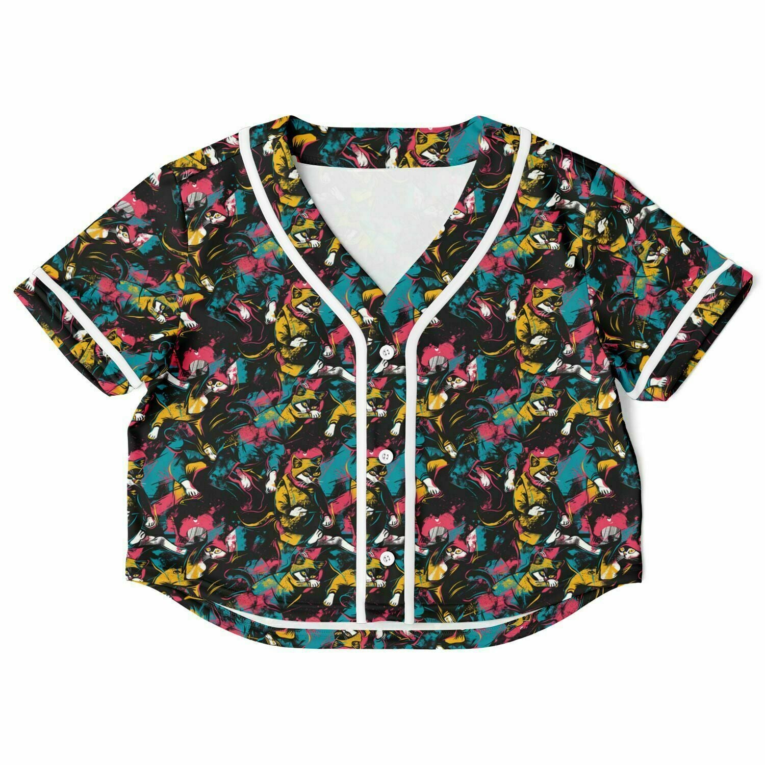 Cropped Baseball Jersey - AOP copy