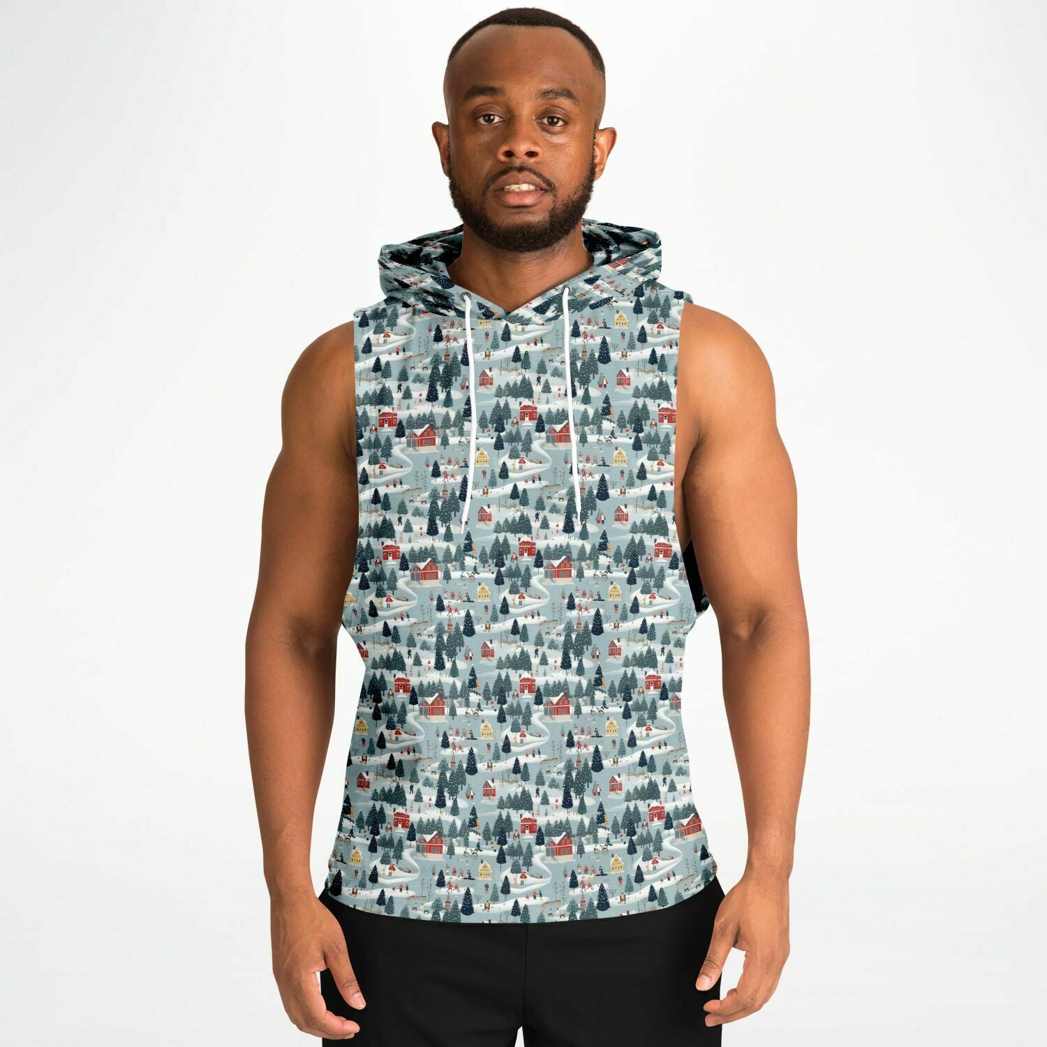 Fashion Drop Armhole Hoodie - AOP copy