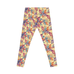 Women's Casual Leggings (AOP) - Floral Pattern